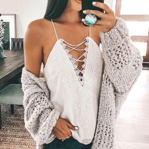 WAYF WHITE POSIE CAMISOLE Xl